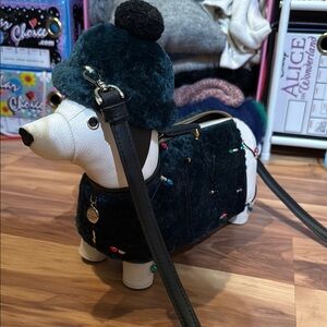 Kate Spade Dog Crossbody Bag - Holiday Faux Fur Sweater Pup!